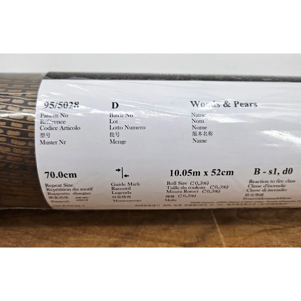 New Cole & Son Woods & Pears Wallpaper 95/5028 Bronze/Black 11 Yards